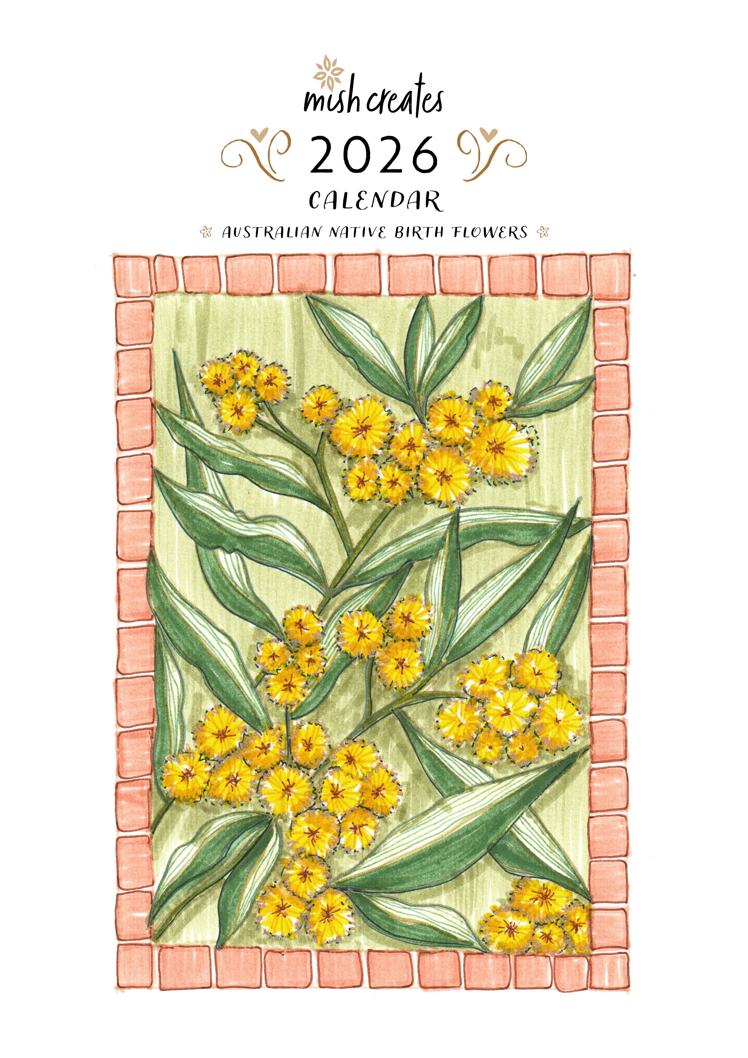 Colouring in Calendar – Australian Native Birth Flower 2026