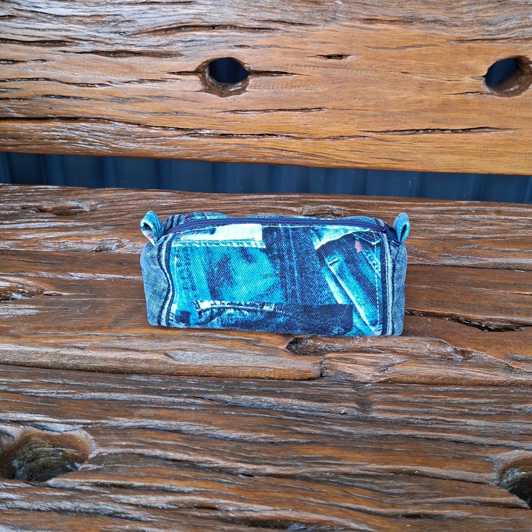 Recycled Denim Box Pouch
