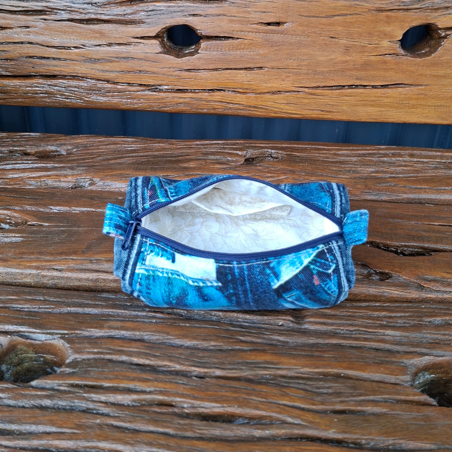 Recycled Denim Box Pouch