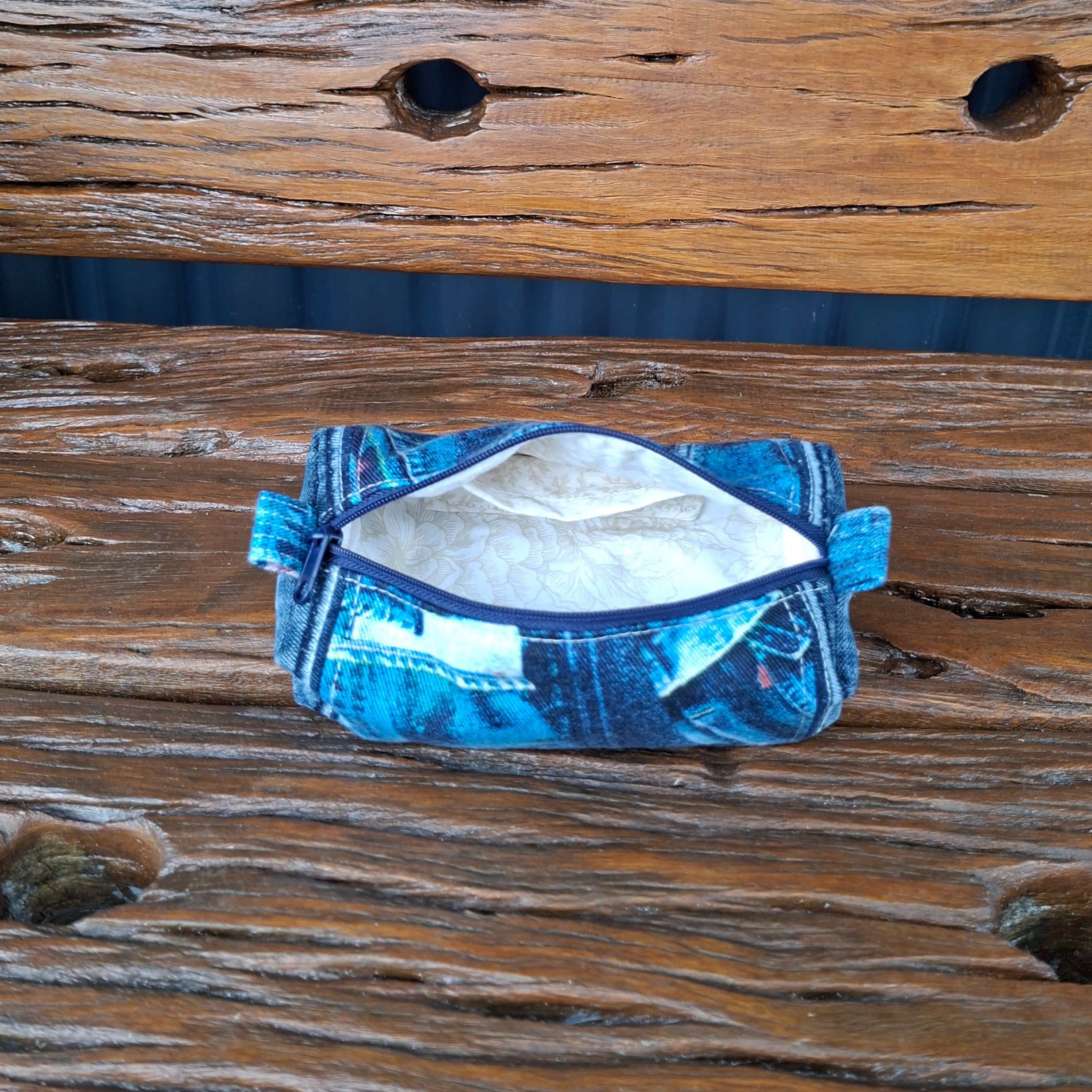 Recycled Denim Box Pouch