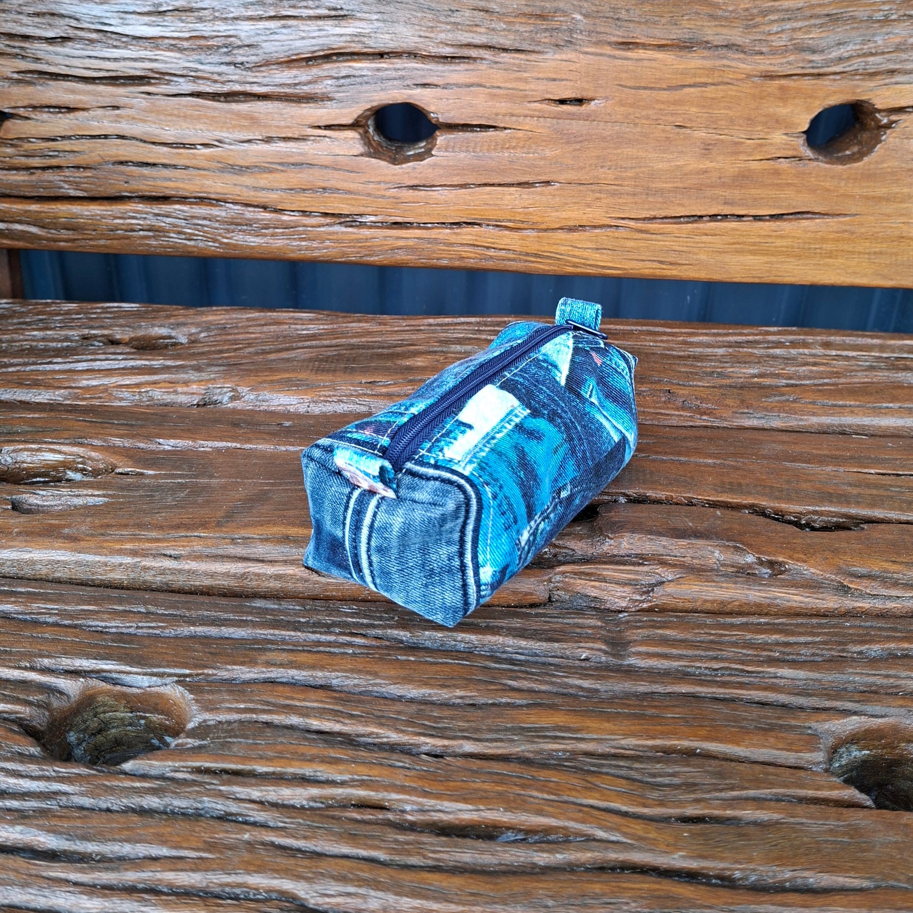 Recycled Denim Box Pouch