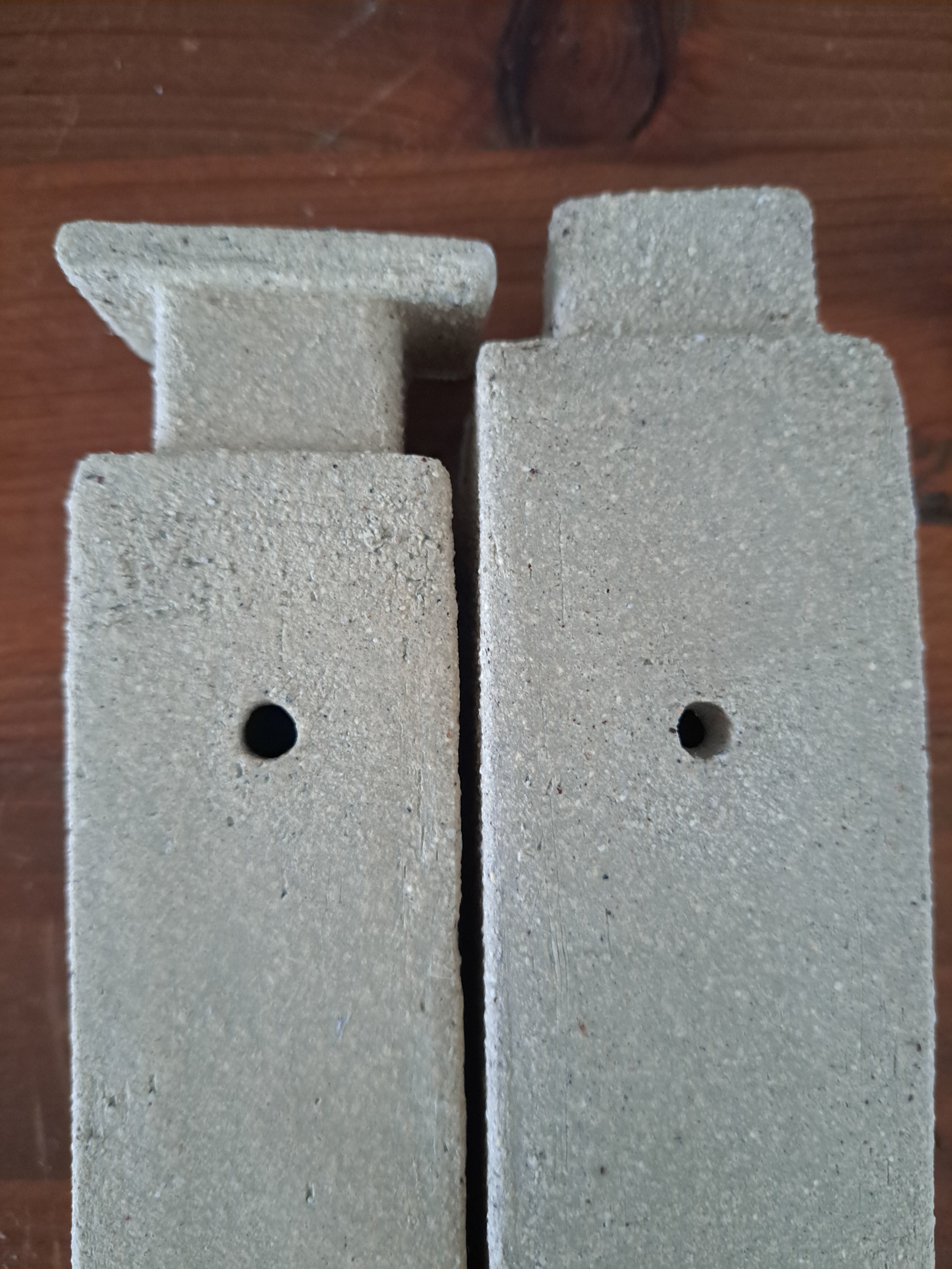 Wall Vase (×2) - Contemporary Ceramic Elegance - Wabi Sabi decor style.