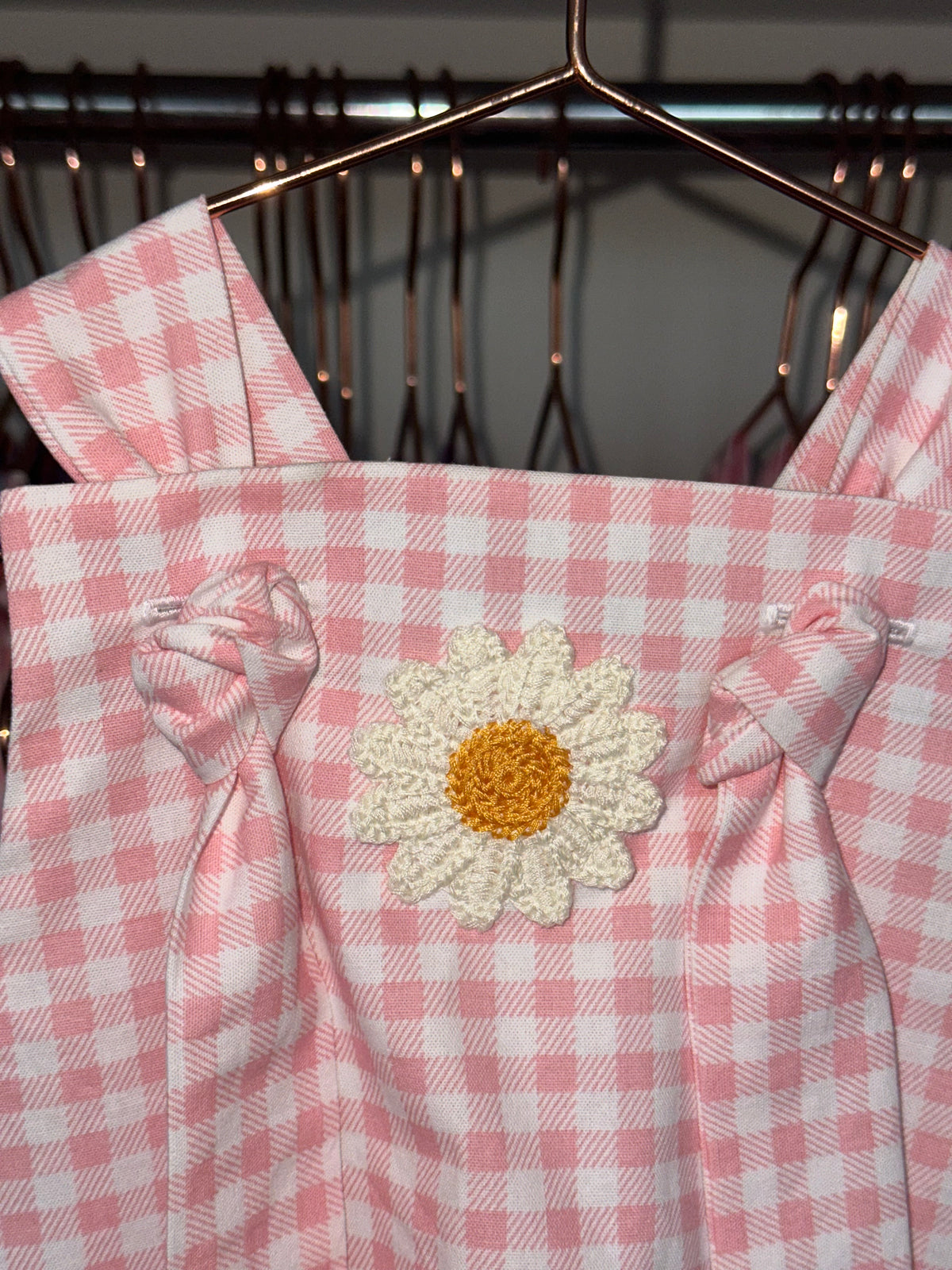 Baby Pink Gingham Handmade Overalls/Gingham Collection