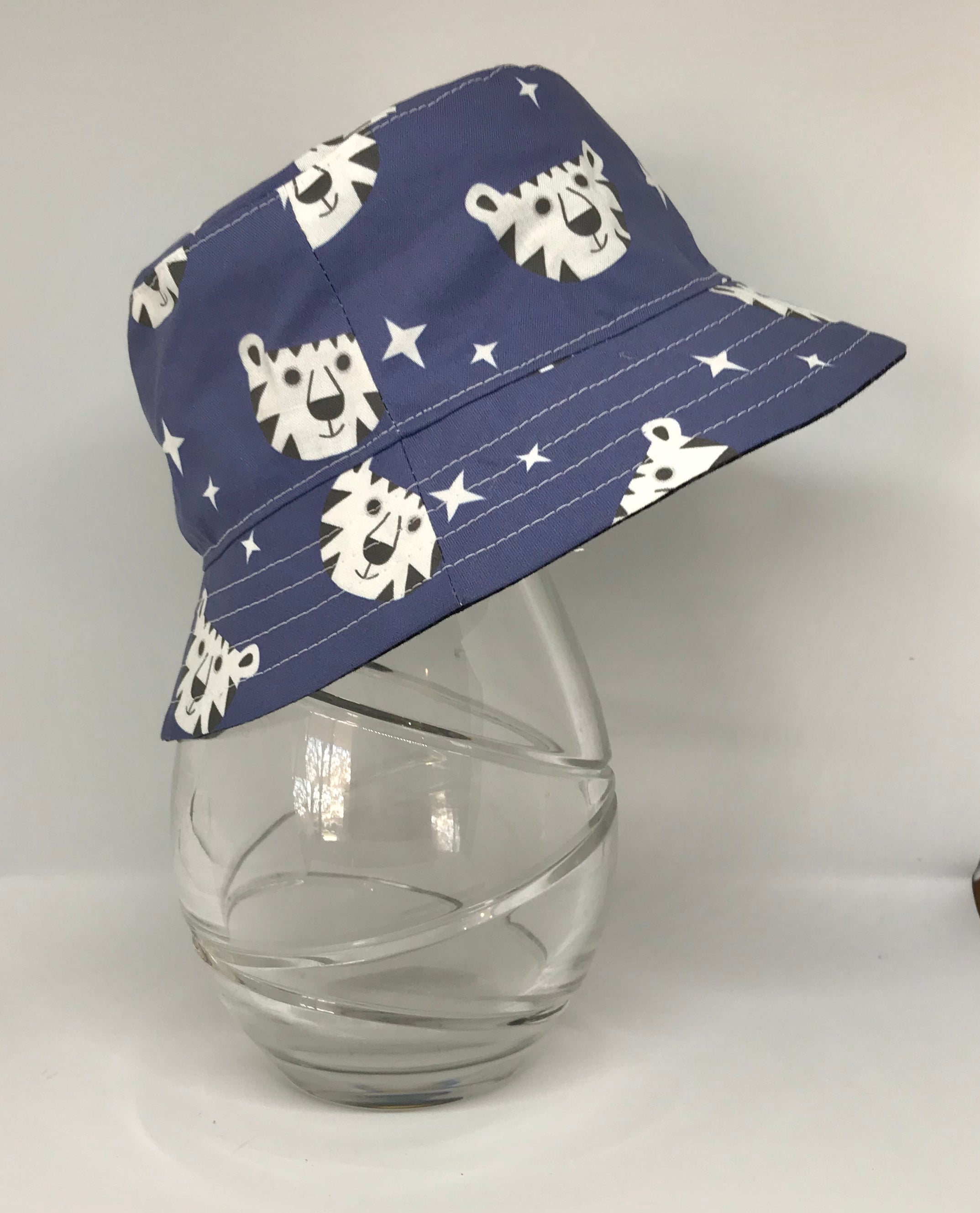 Ready to post- Small size regular brim hats with chin strap- reduced price