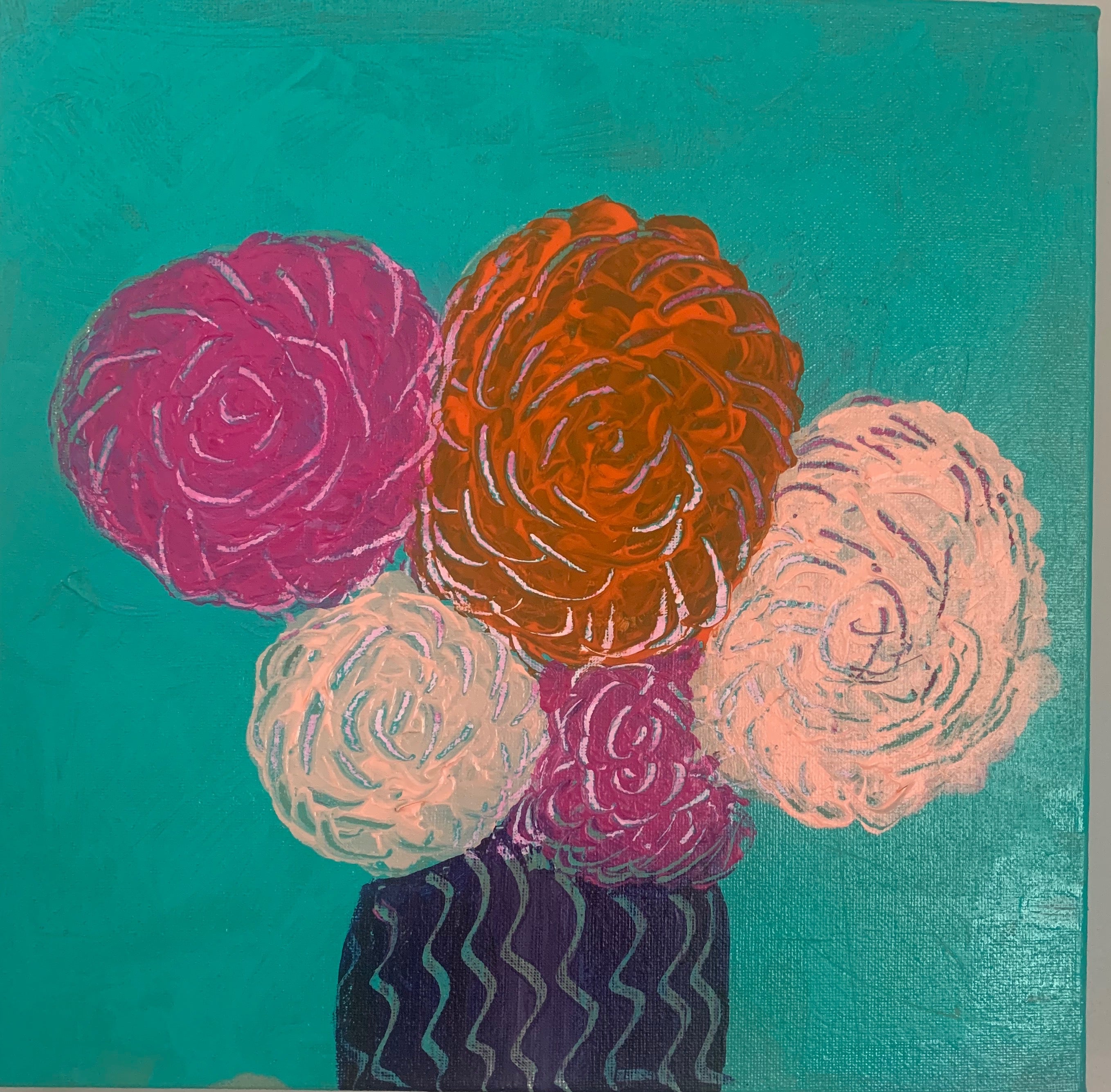 Blooming Layers Wall Art Abstract Flowers