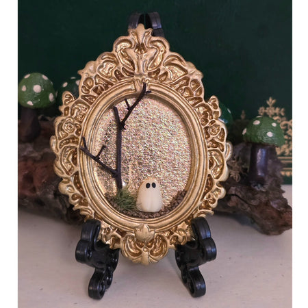 Glow-in-Dark Ghost Magnet | Mini Halloween Frame