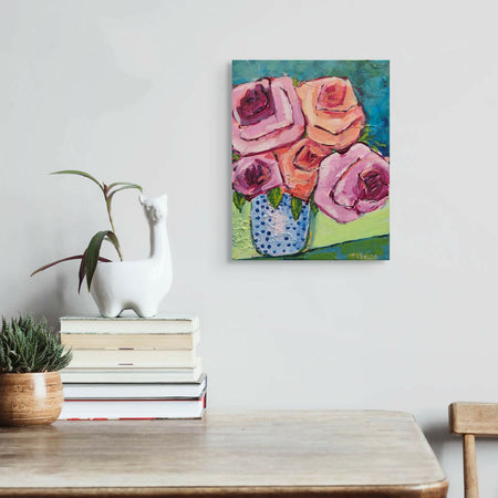 Colorful Floral Artwork, Wall Art, Modern Art