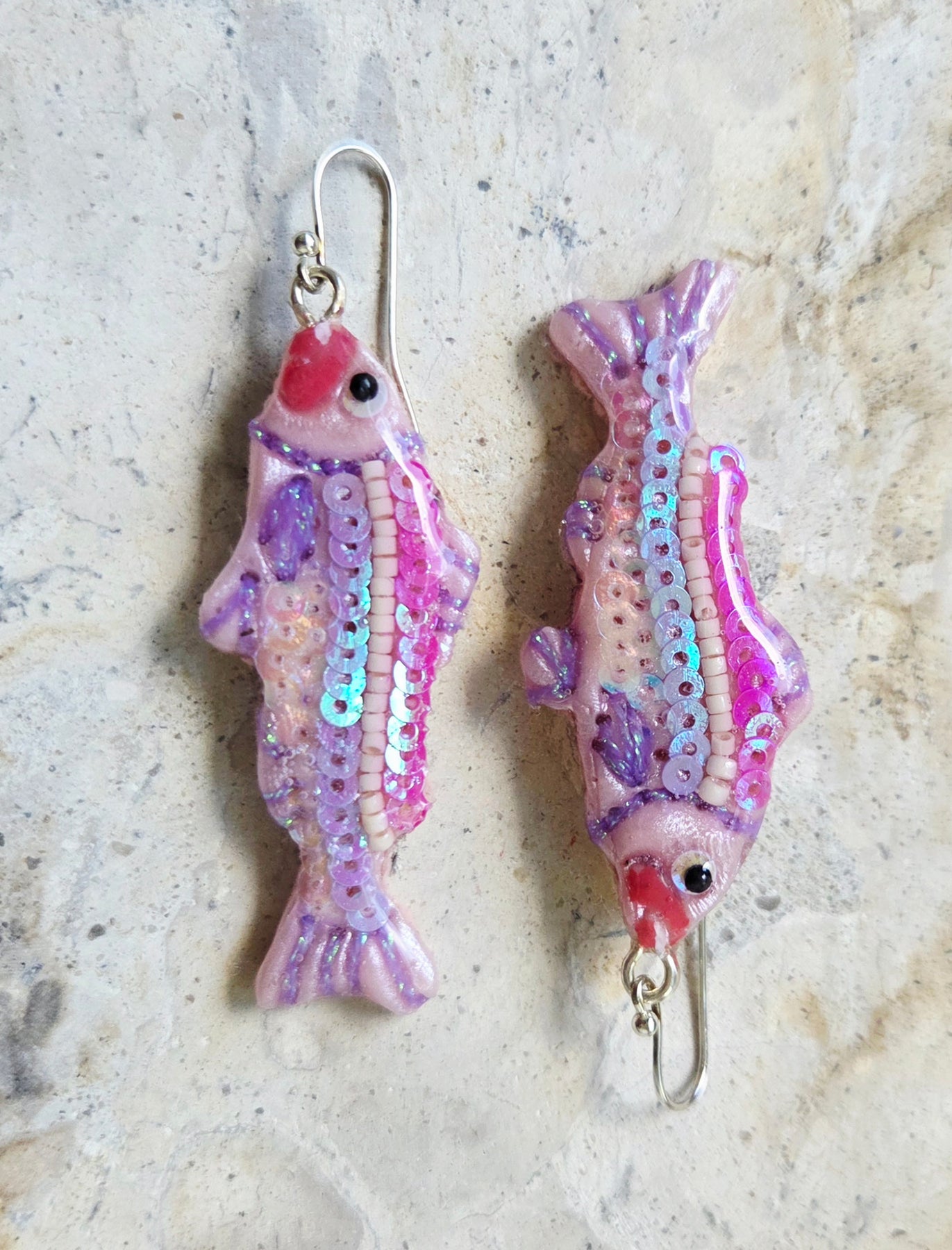 Sequin Fish Earrings