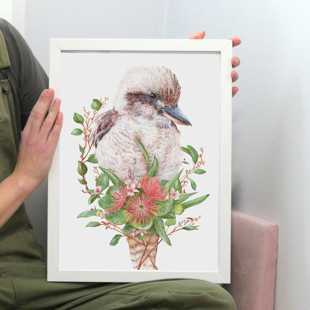 Laughing Kookaburra Art Print