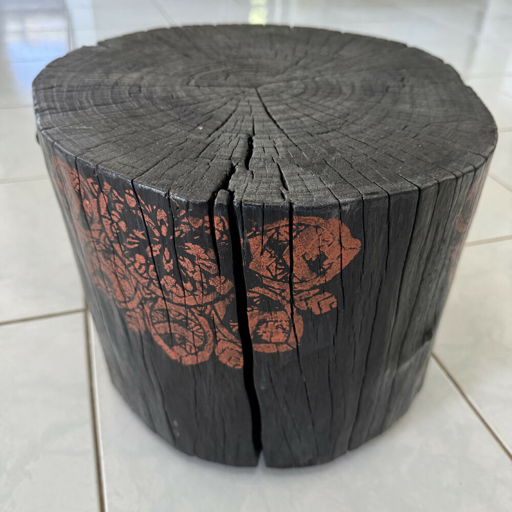 Burnt stump table copper artwork 320W