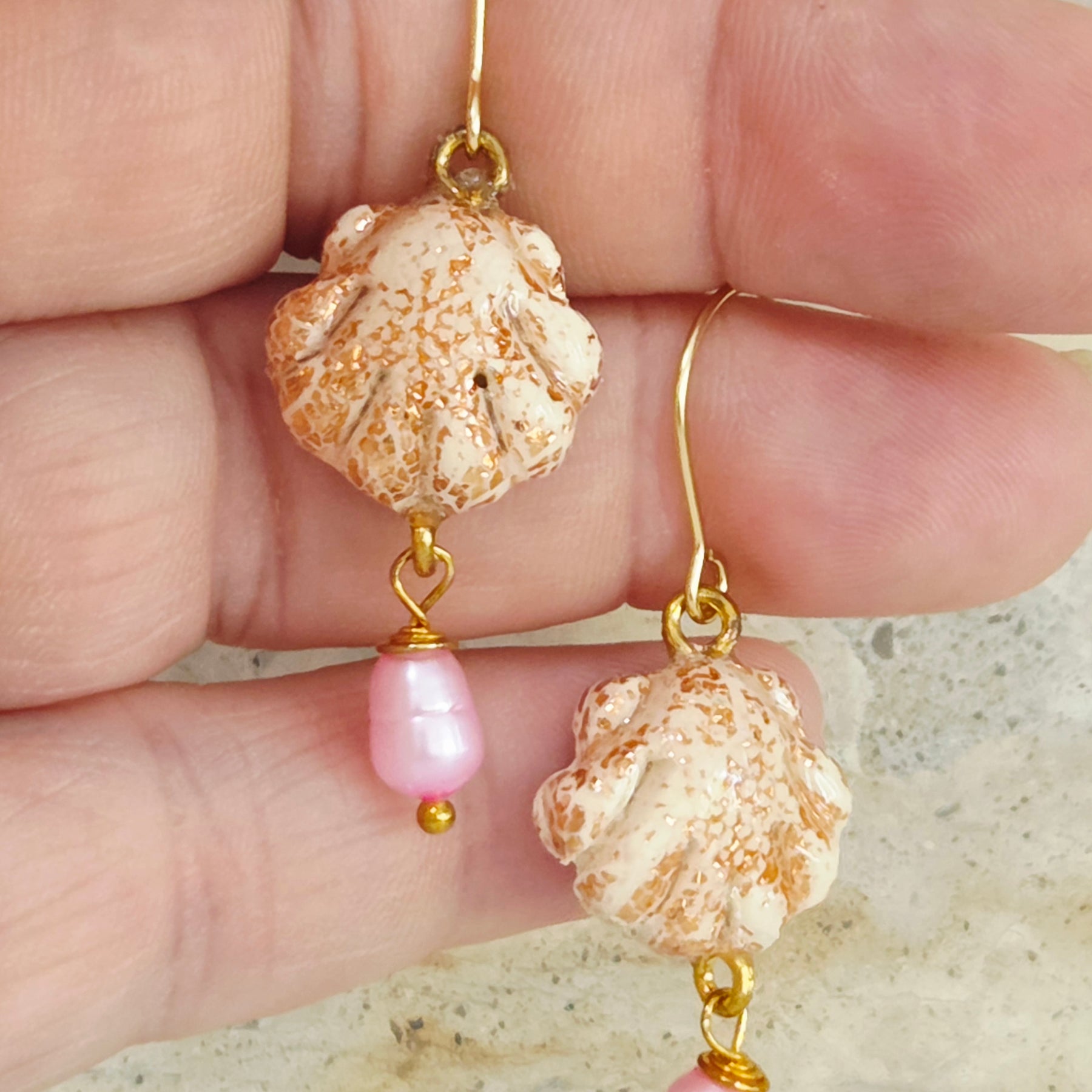 Seashell Blush Dangles