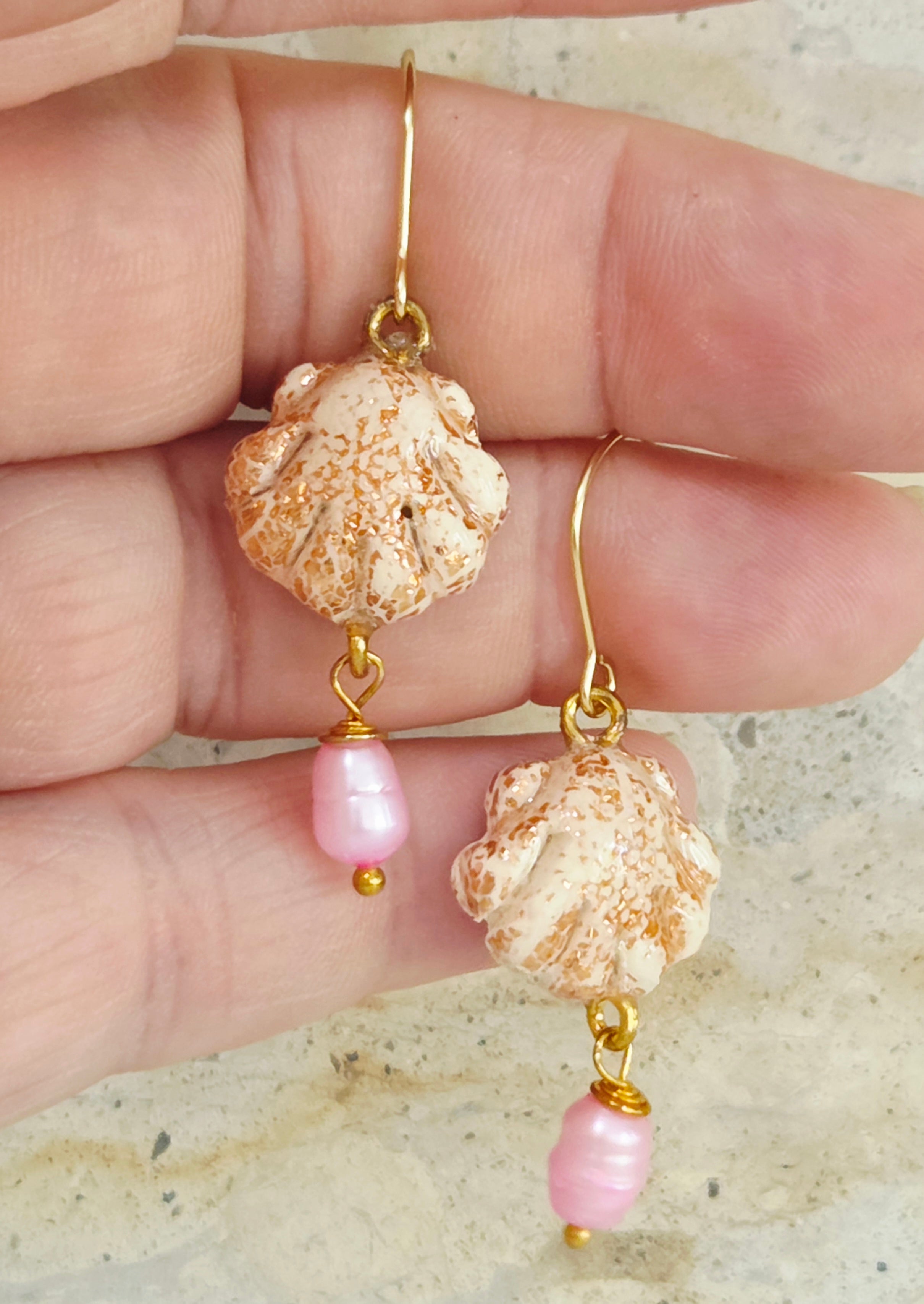 Seashell Blush Dangles