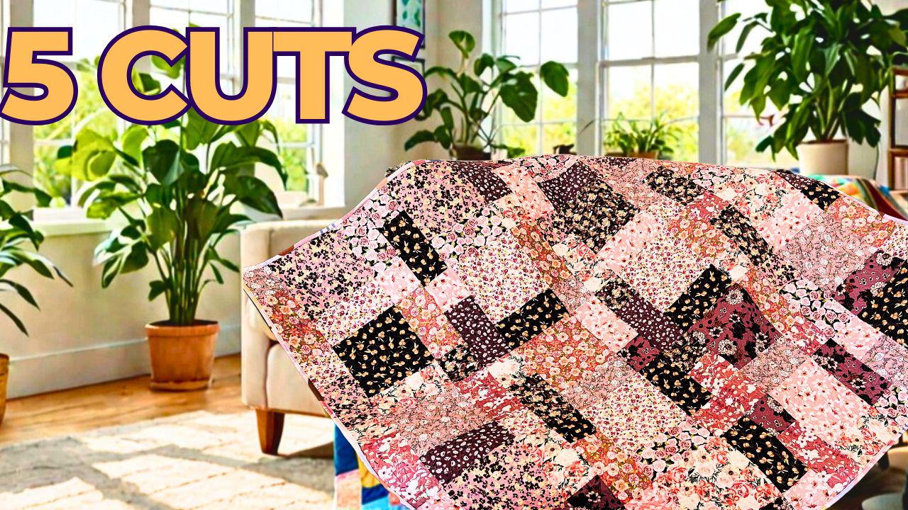 5-Cut Fat Quarter Quilt Pattern: Easy Step-by-Step Instructions (PDF Download) video tutorial