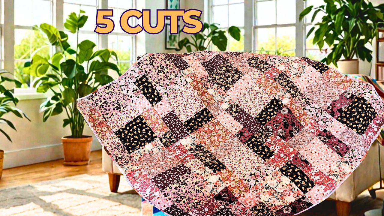 5-Cut Fat Quarter Quilt Pattern: Easy Step-by-Step Instructions (PDF Download) video tutorial