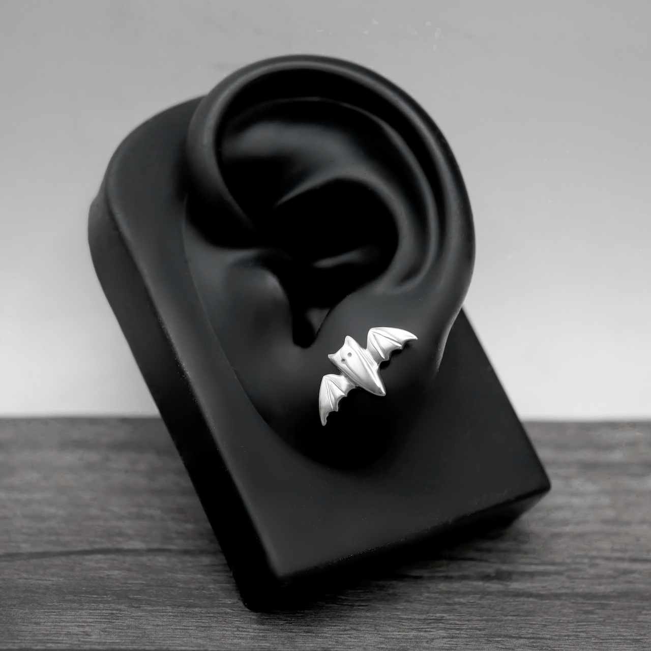 Bat Studs - Handmade Sterling Silver Halloween Stud Earrings