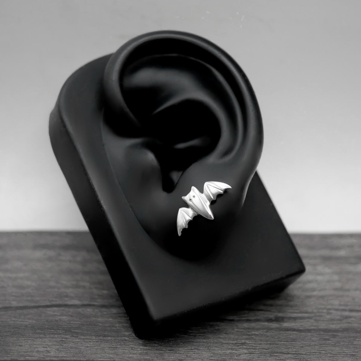 Bat Studs - Handmade Sterling Silver Halloween Stud Earrings