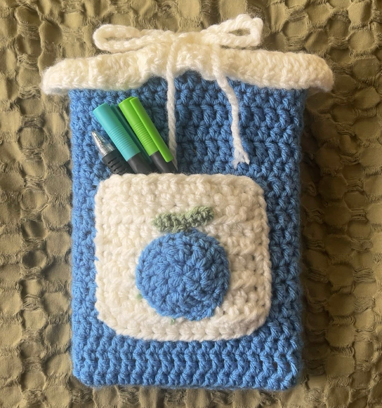 Crochet Blueberry Book Sleeve
