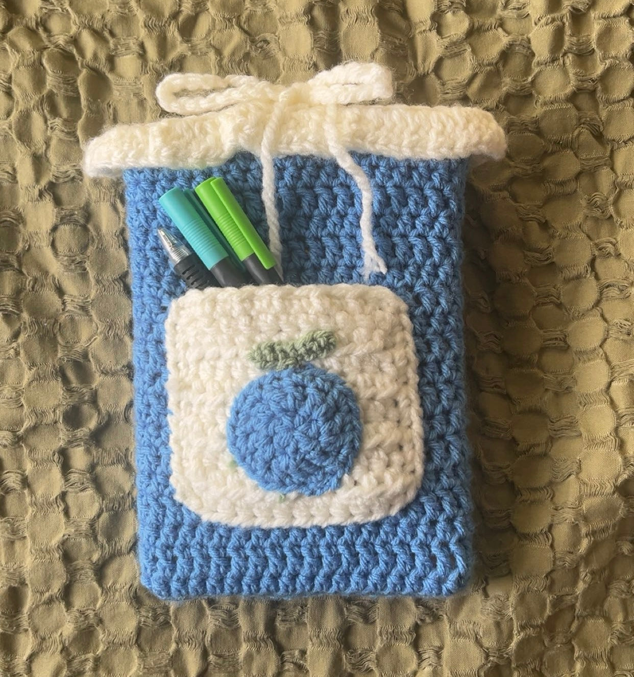 Crochet Blueberry Book Sleeve