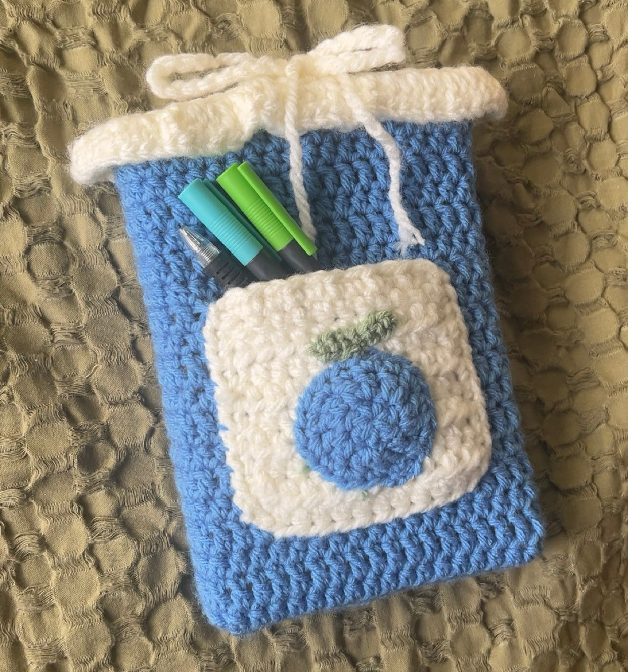 Crochet Blueberry Book Sleeve