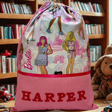 Children's Library Bag , Handmade, Personalised