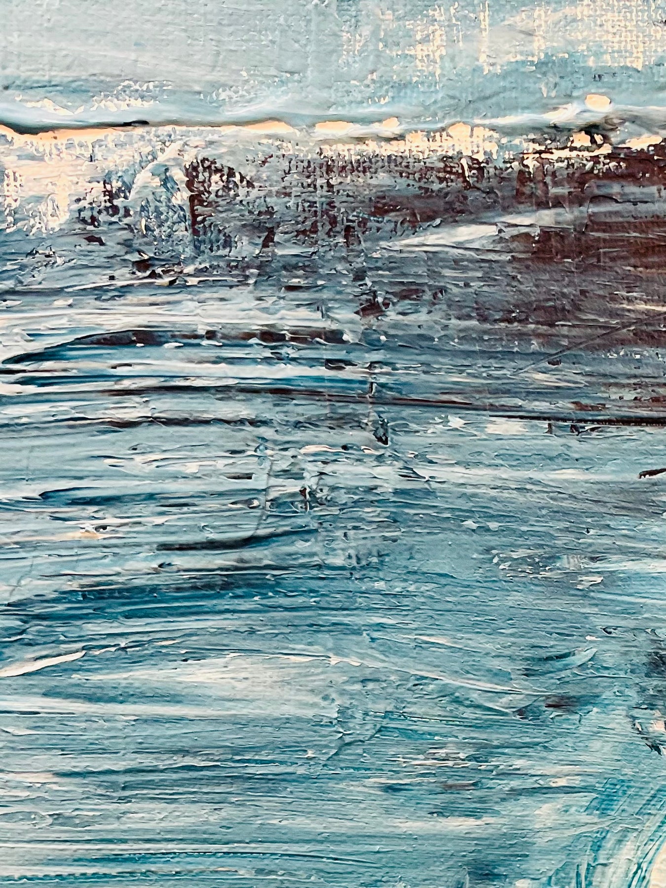 Beyond the Churn - Large Textured Acrylic on canvas