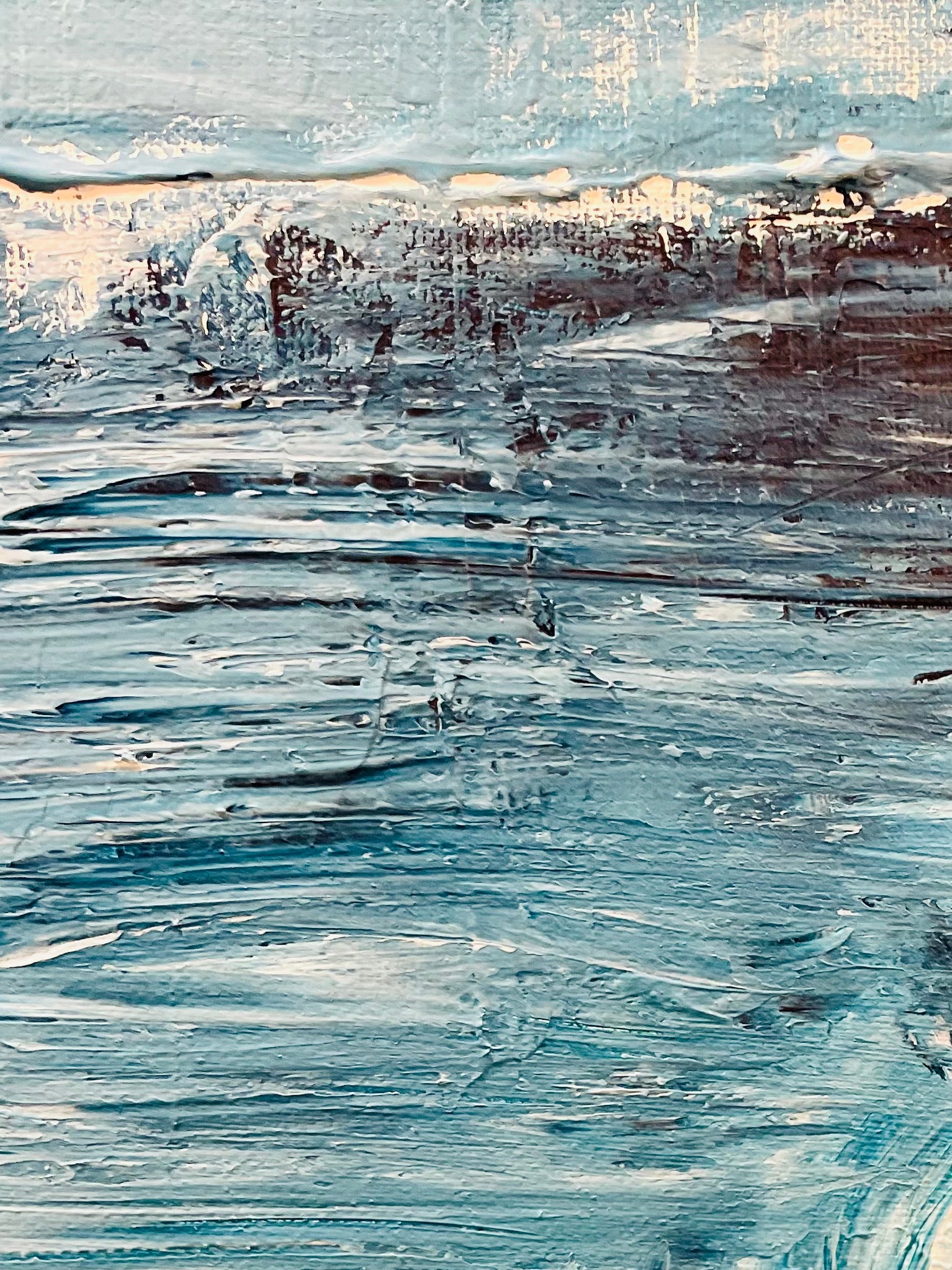 Beyond the Churn - Large Textured Acrylic on canvas