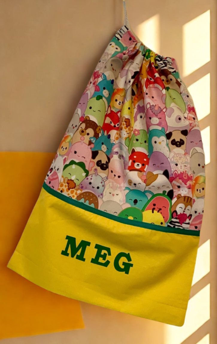 Children's Library Bag , Handmade, Personalised