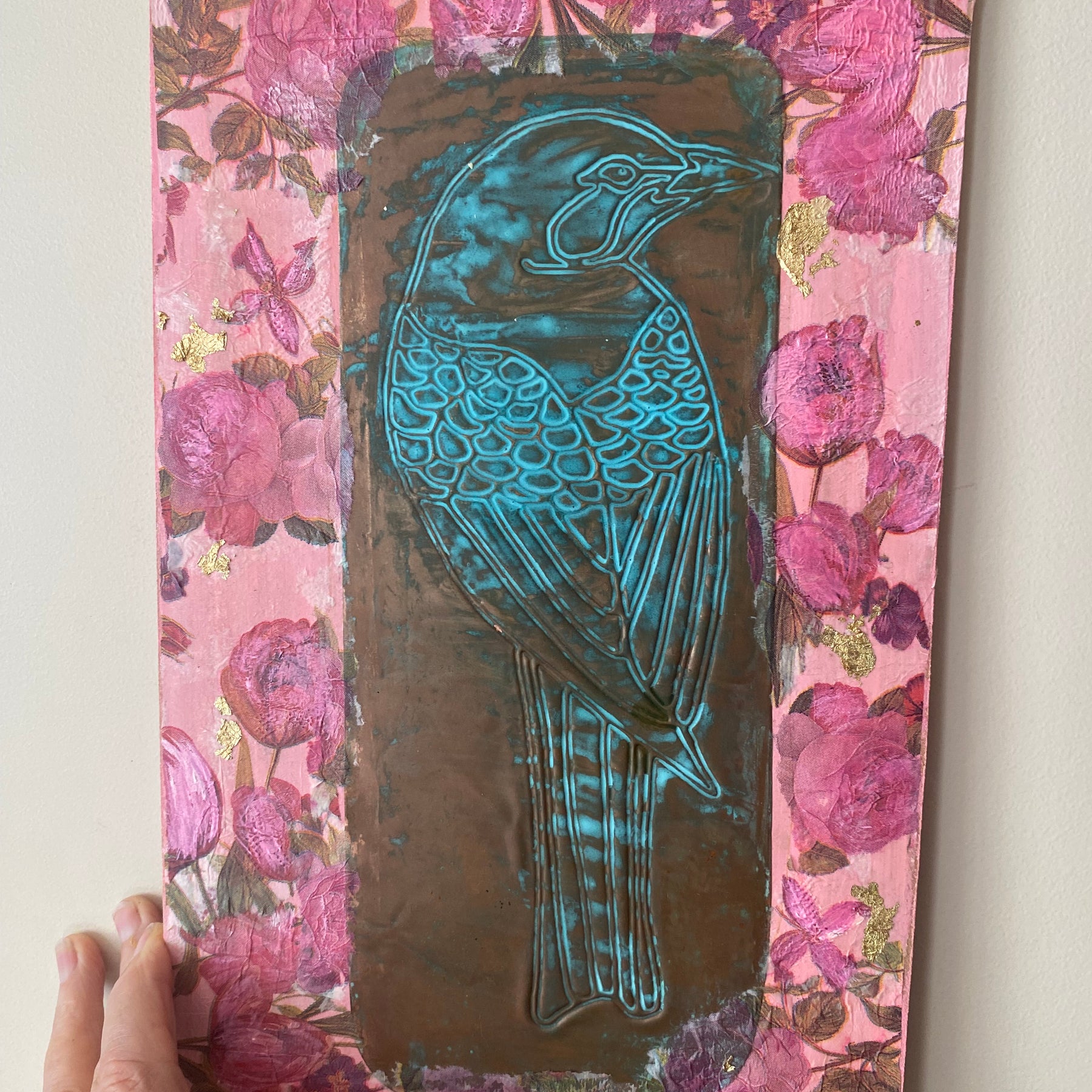 Rustic bird wall art. Secret garden copper art ❤️