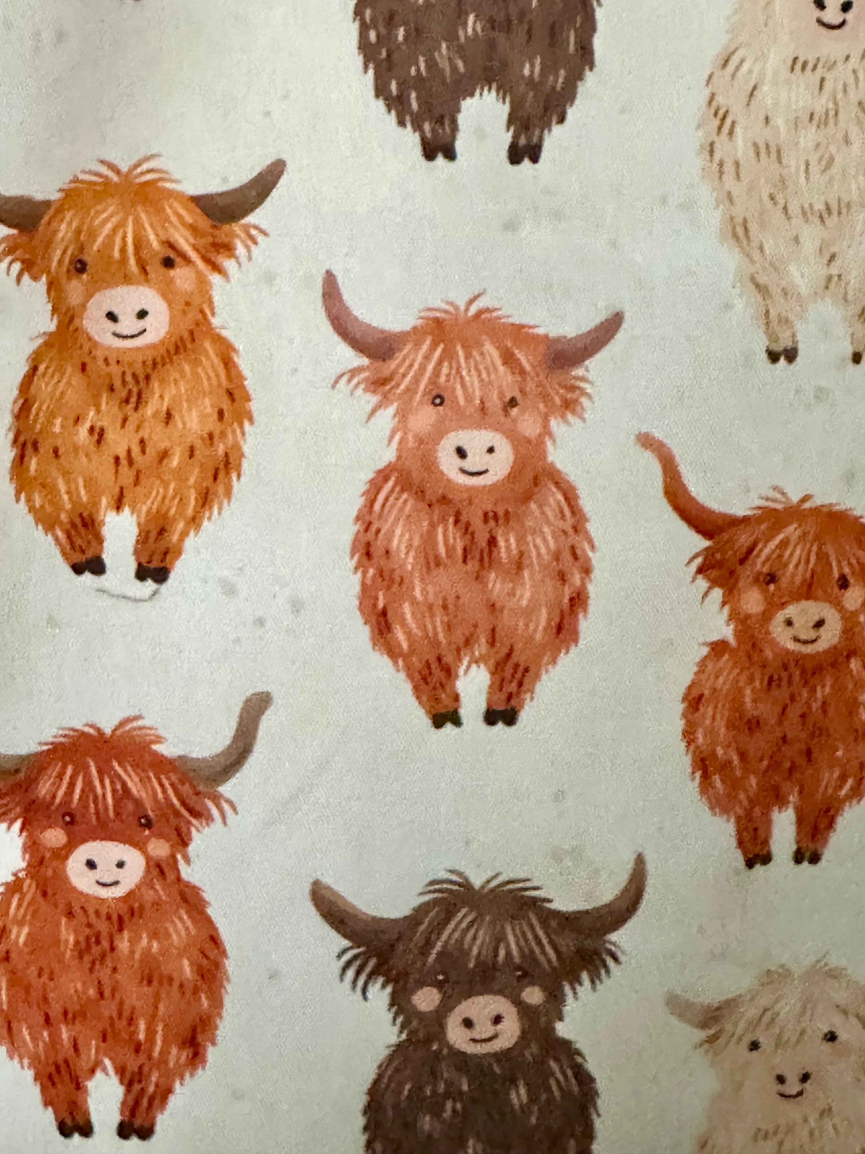 Highland Cow Handmade Overalls | Country Collection