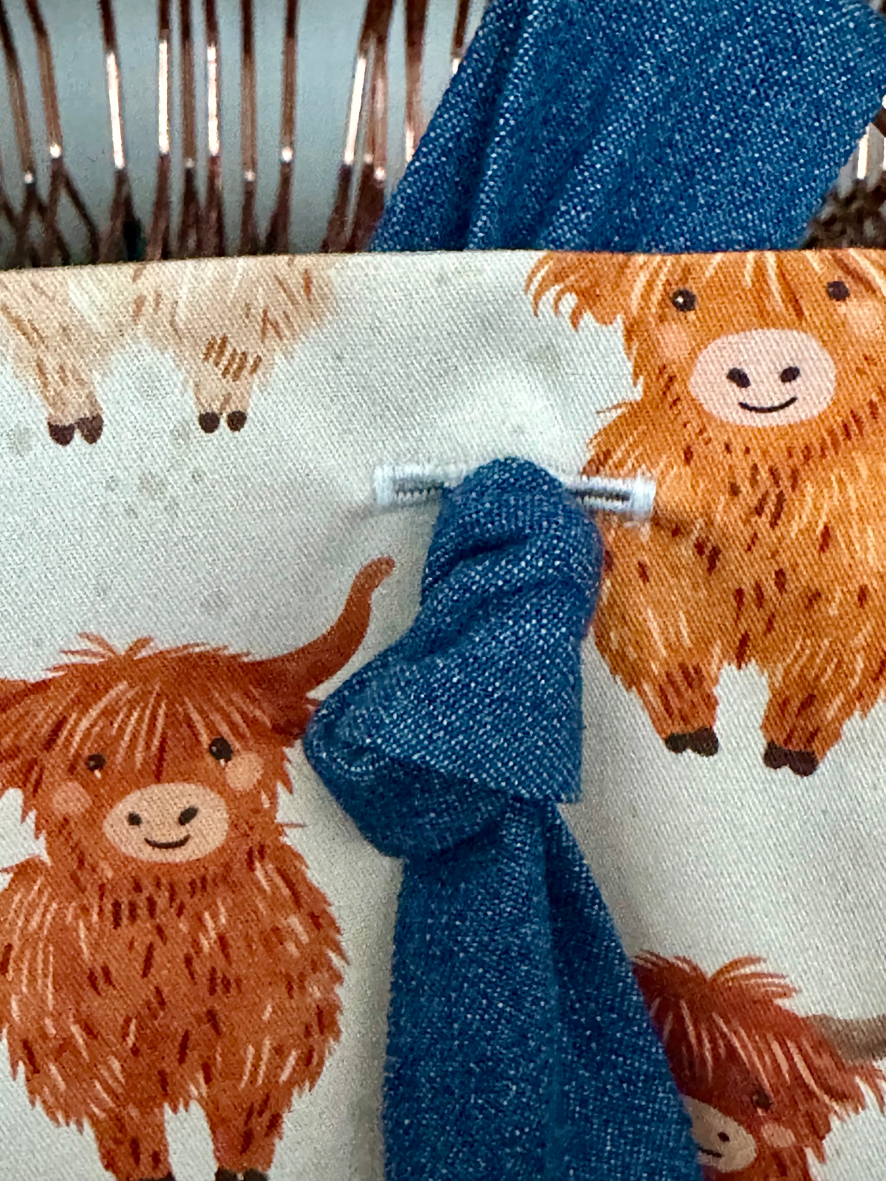 Highland Cow Handmade Overalls | Country Collection