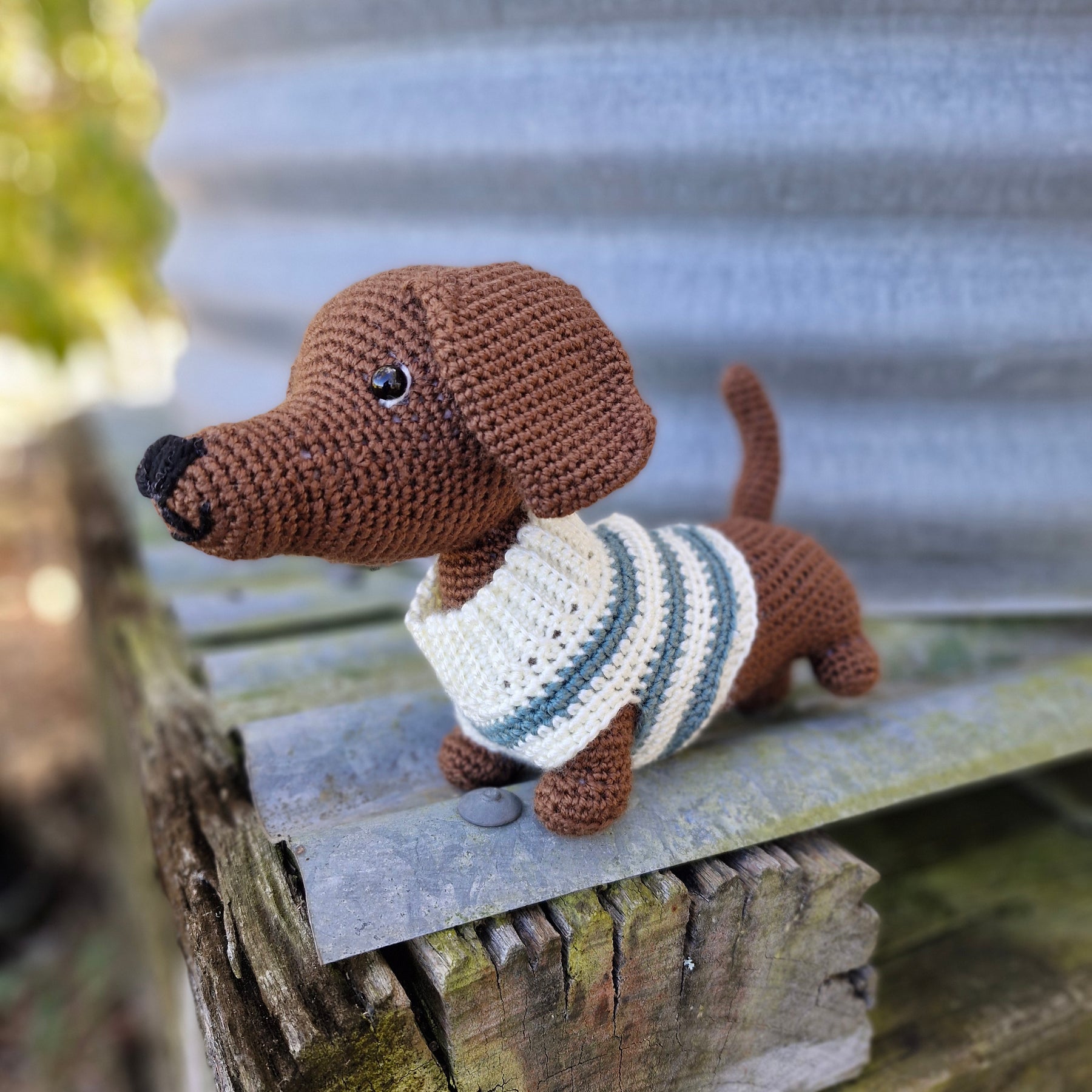 Super cute Hand crochet Dachshund Dog (Sausage Dog)