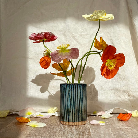 Sunday Tall | Handmade Ceramic Flower Vase + Flower Frog
