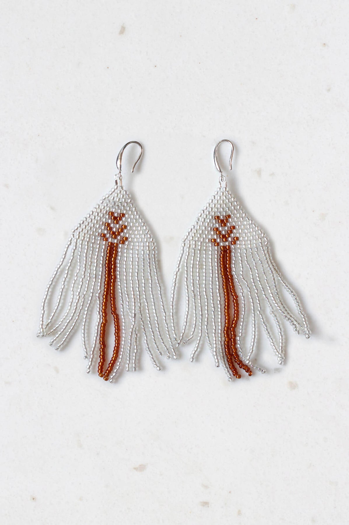Amber Glow Beaded Drops Earrings