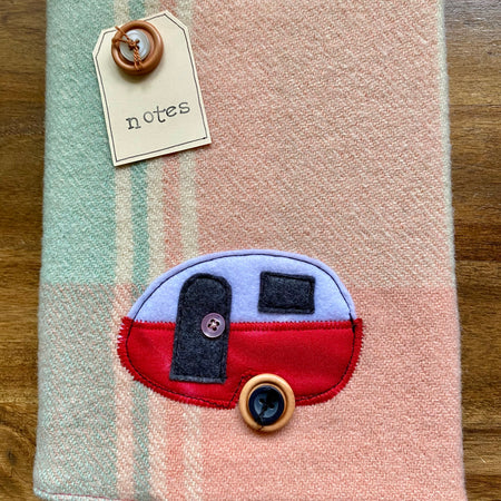 A5 Upcycled Notebook Vintage Caravan - Multi