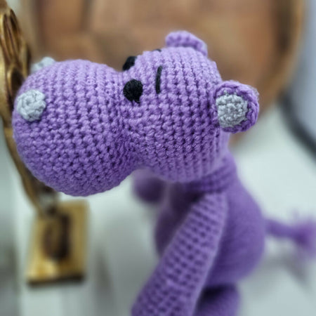 Hippo crochet toy