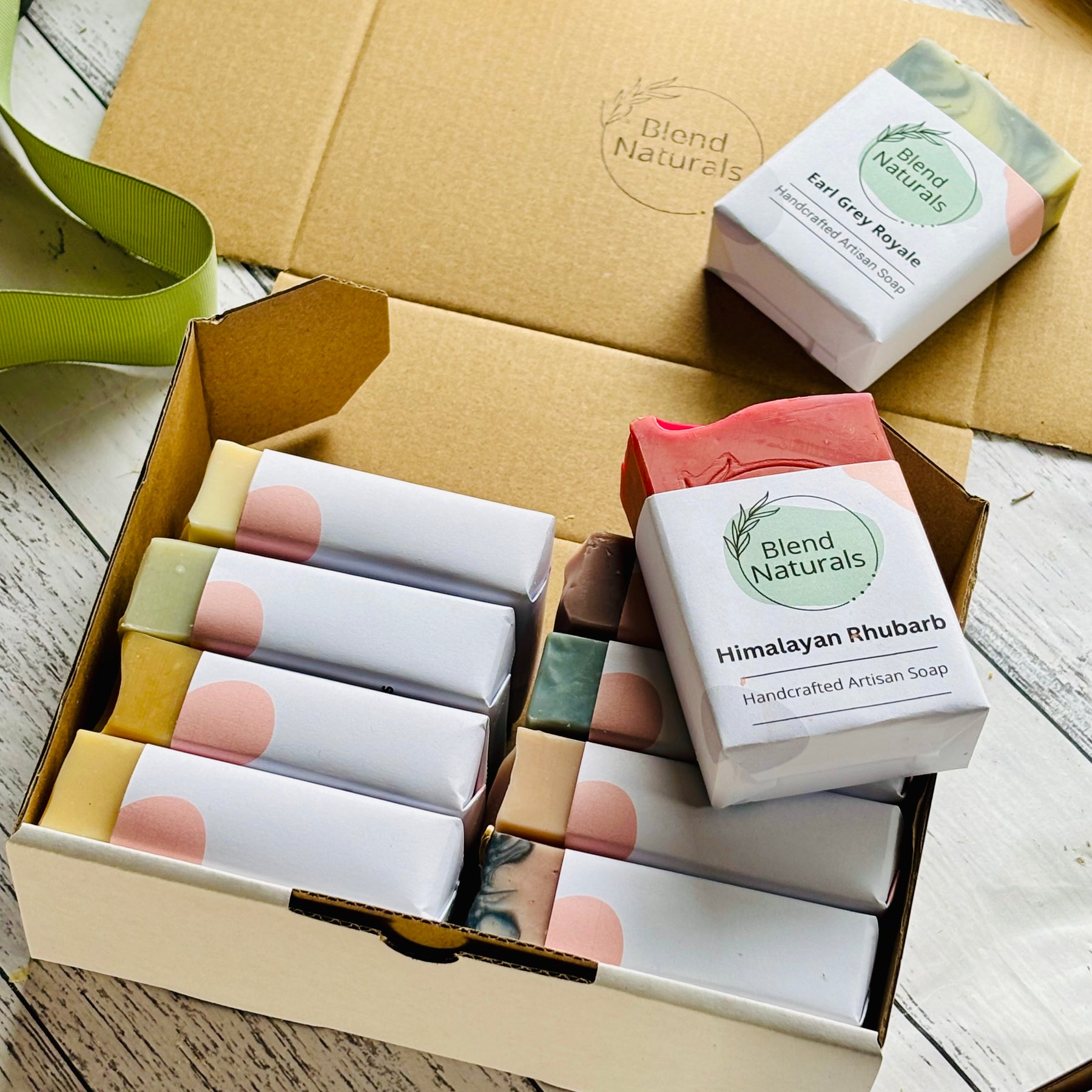 All-Natural Handcrafted Soap Gift Box | Box of 10 Soap Bars |