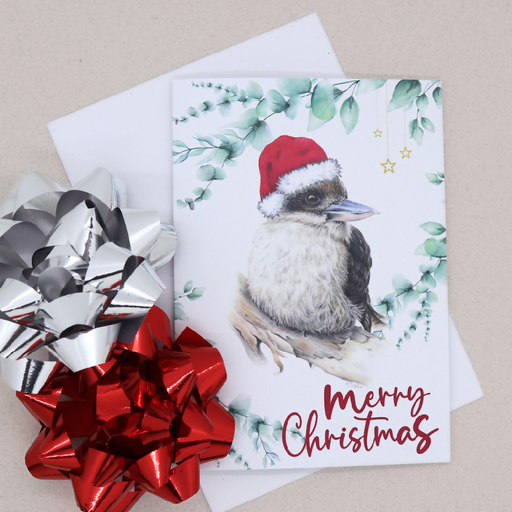 Australian-artist-christmas-card-kookaburra-front