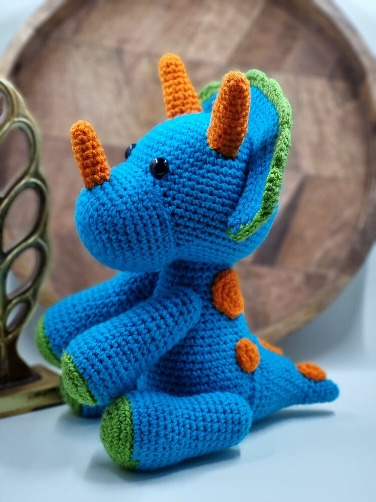 Dinosaur crochet toy