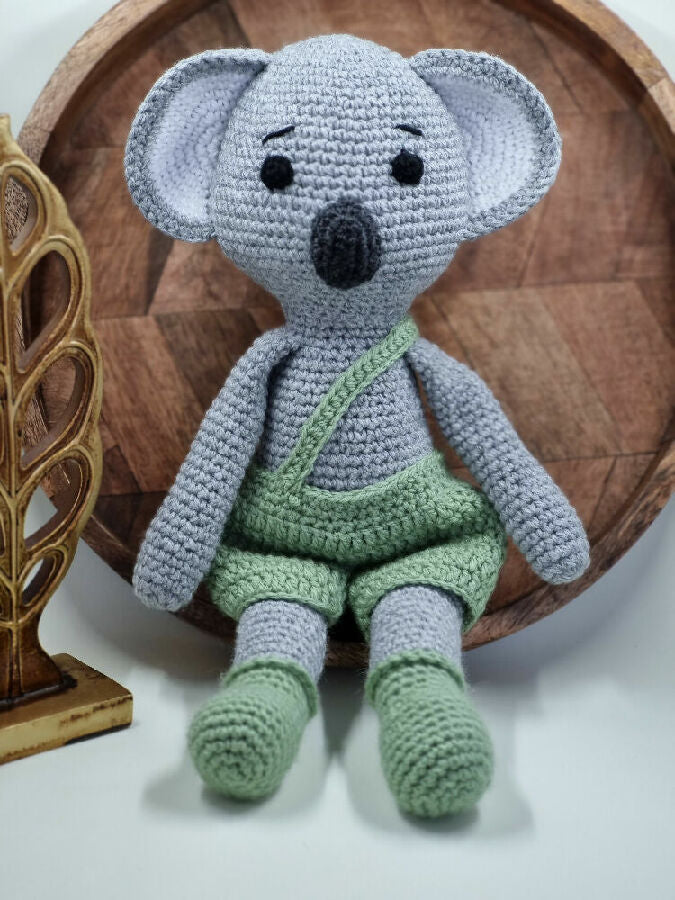 Handmade crochet koala plush toy