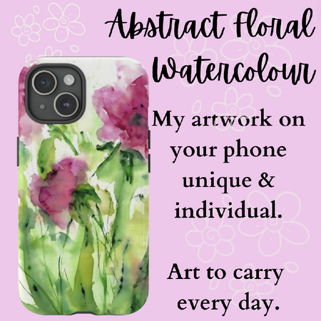 Mobile Phone Tough Cover With 'Wild Roses' Artwork Print