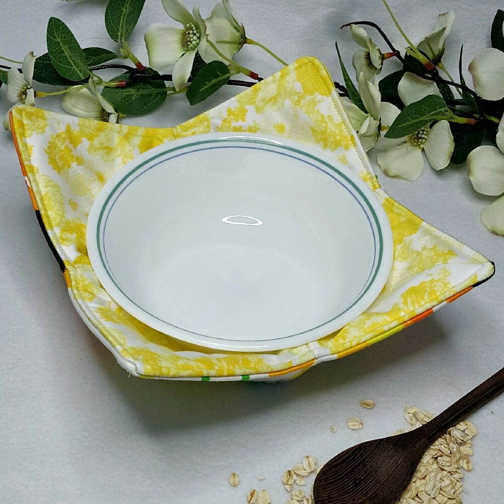 Hot/Cold Cozy Bowl Holder - Sunny Flowers