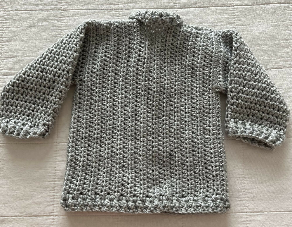 Crochet Cozy Baby Grandpa Jacket Set