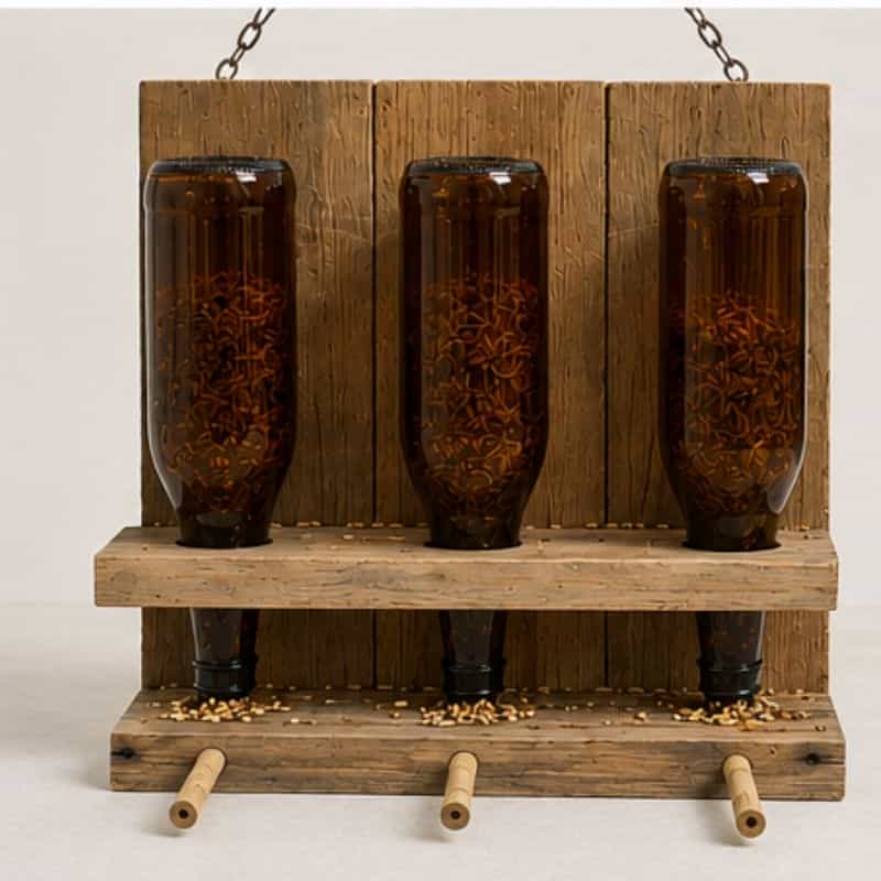 Wildhorse Rustic Triple Bottle Bird Feeder