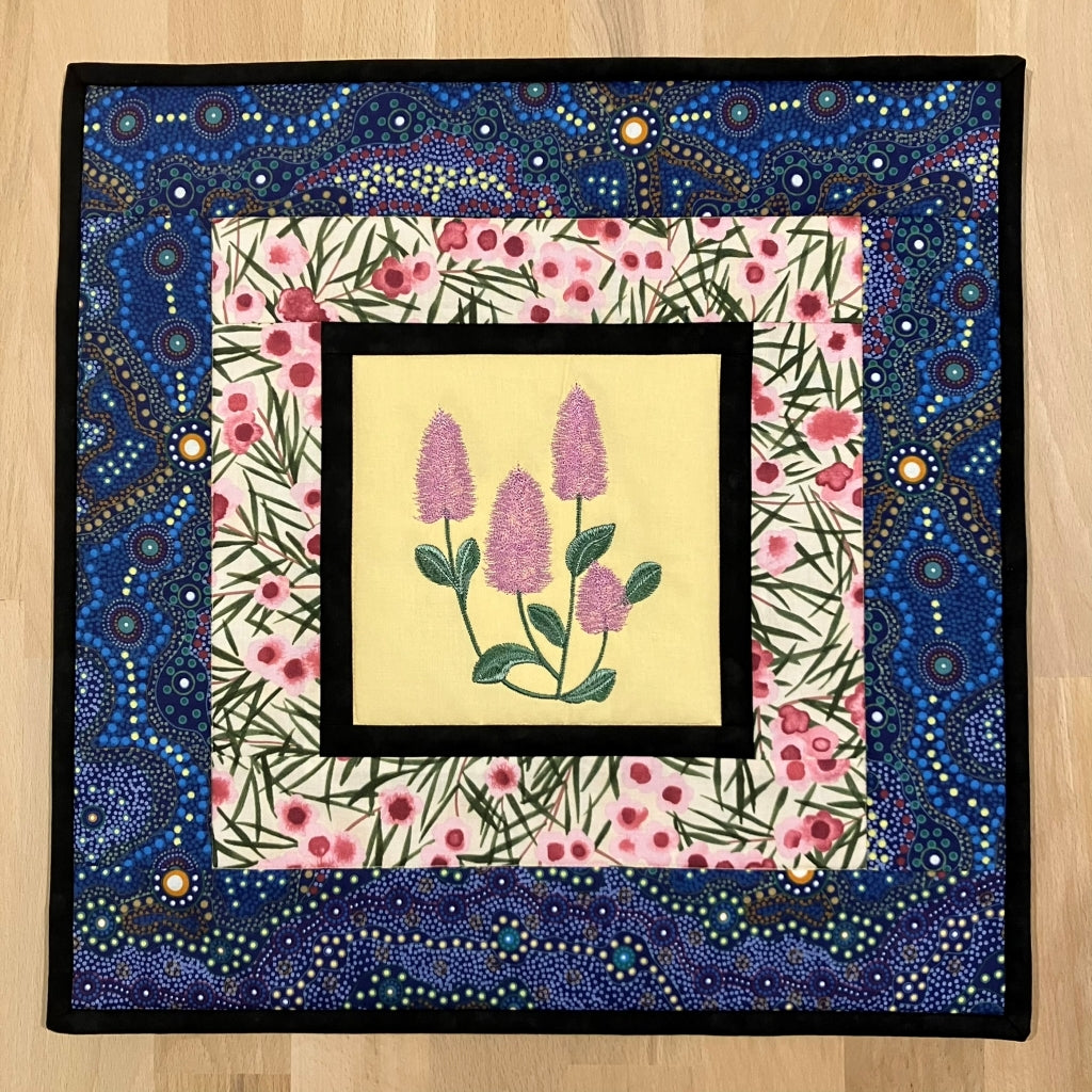 handmade Australian native quilted - mulla mulla