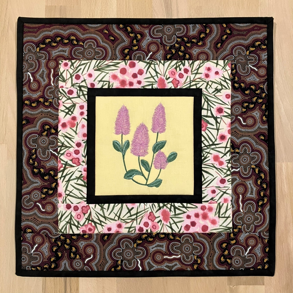 handmade Australian native quilted - mulla mulla