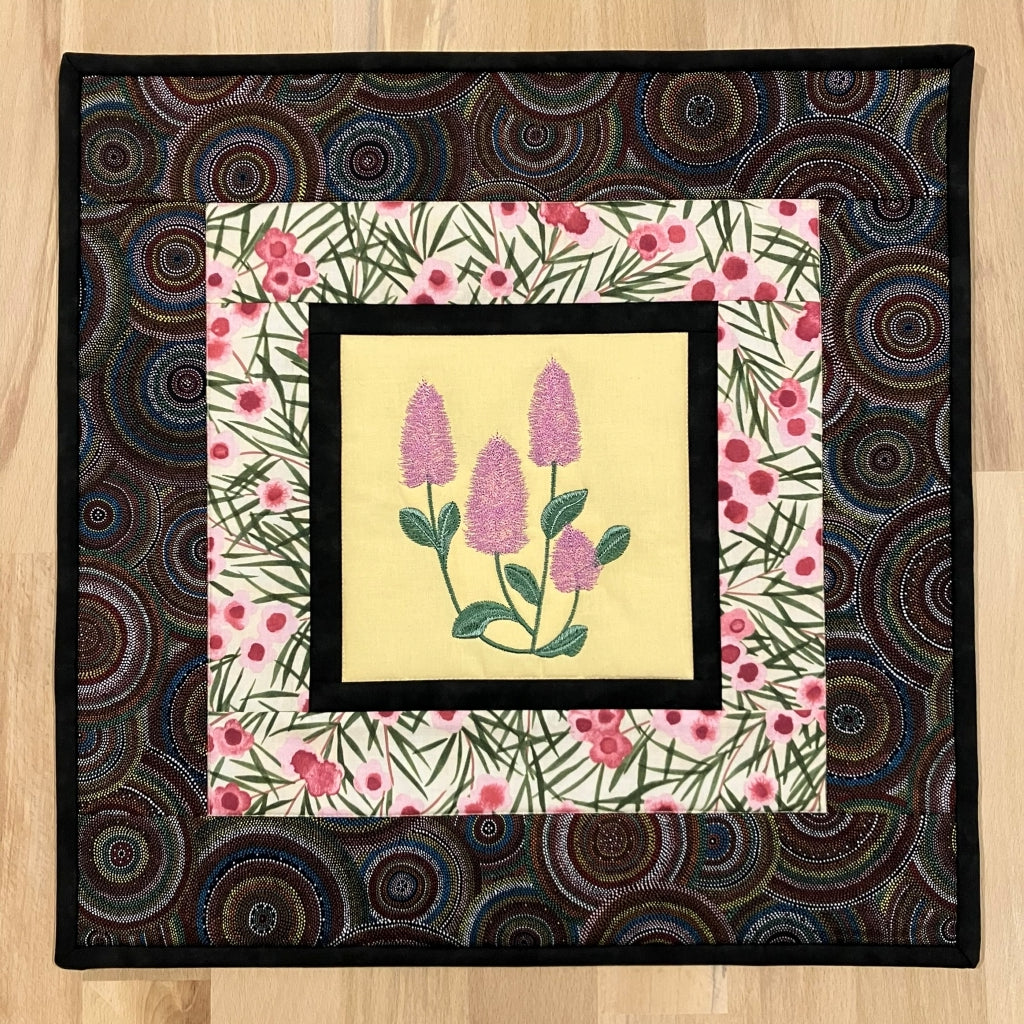 handmade Australian native quilted - mulla mulla