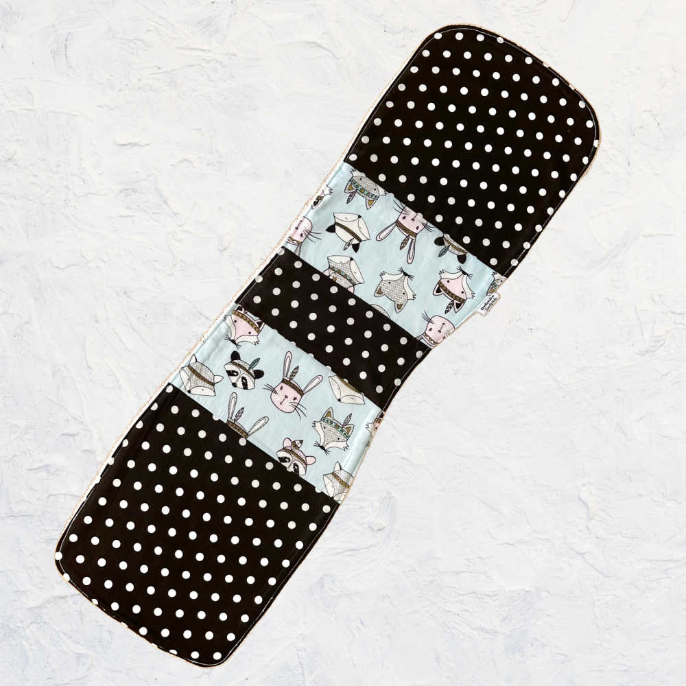 Handmade Large Baby Burp Cloth, Bib Set | Rabbits