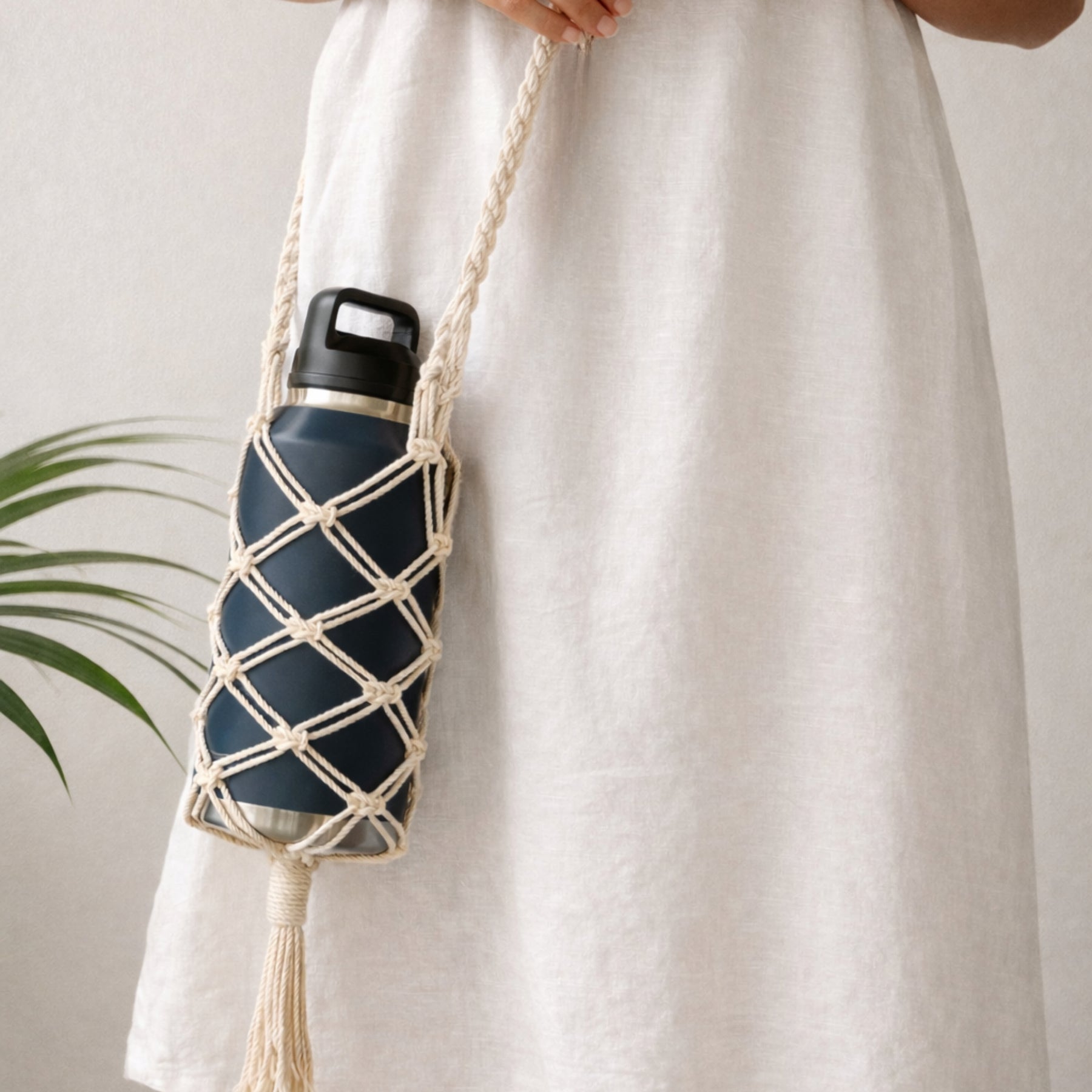 Macrame Water Bottle Holder