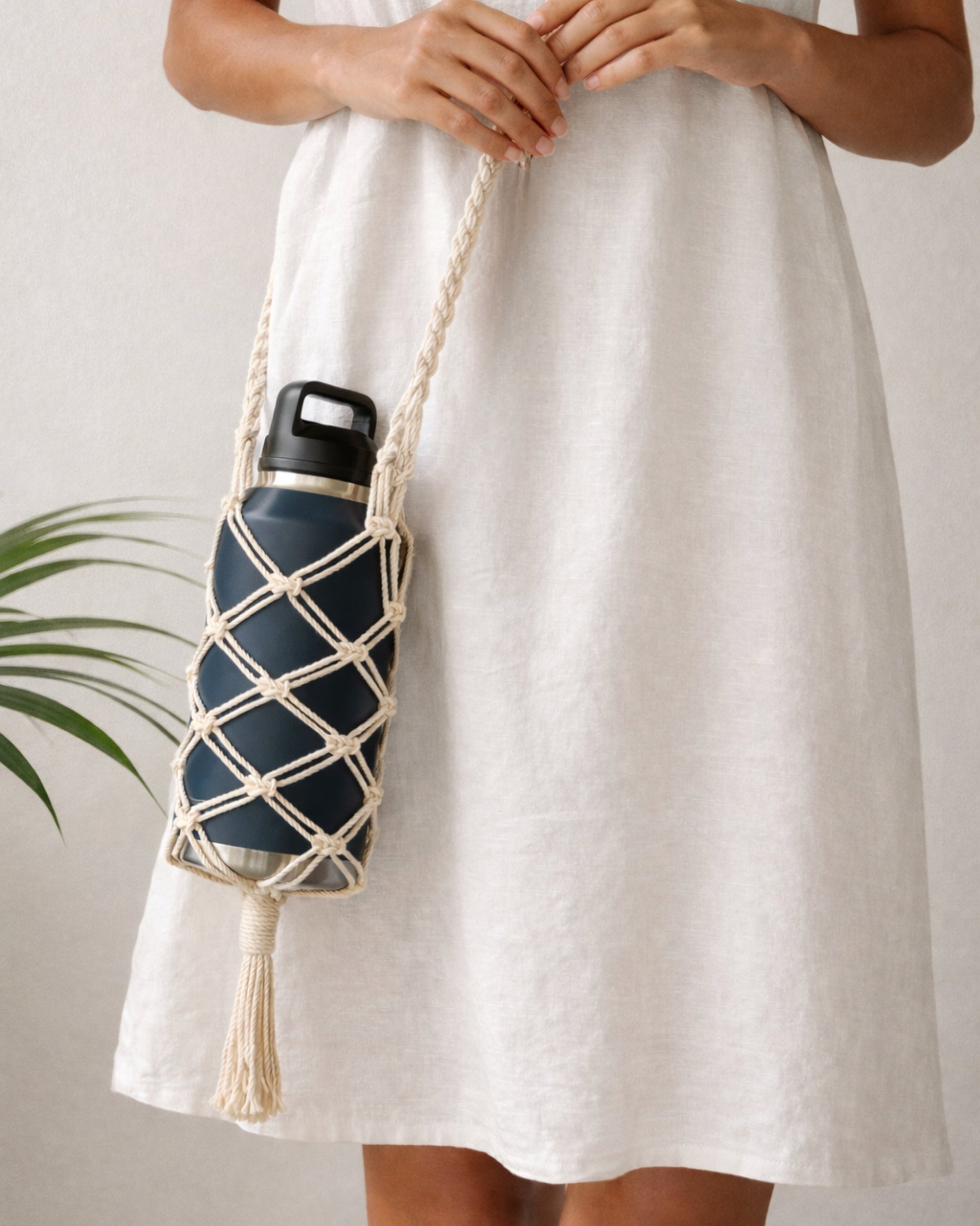 Macrame Water Bottle Holder