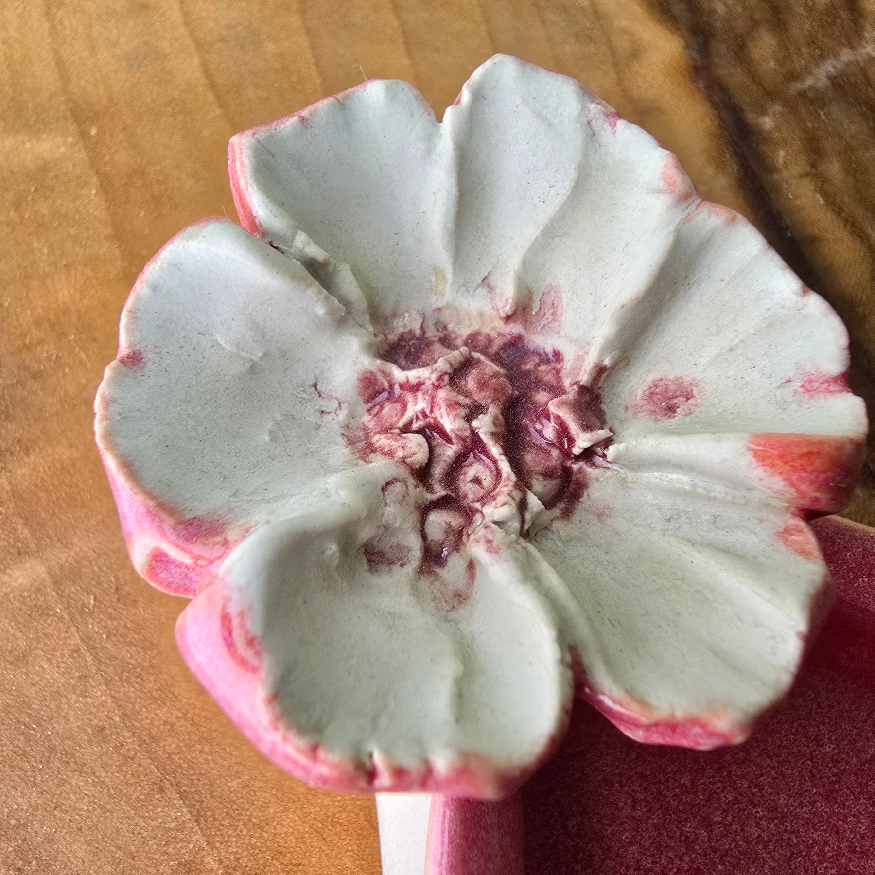 Pink and flowery trinket dish